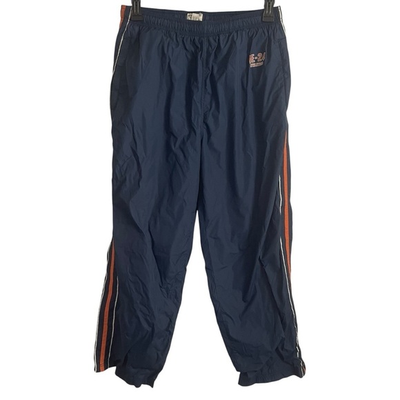 AMERICAN EAGLE vintage track pants size large blue with orange and white stripe - Picture 1 of 8